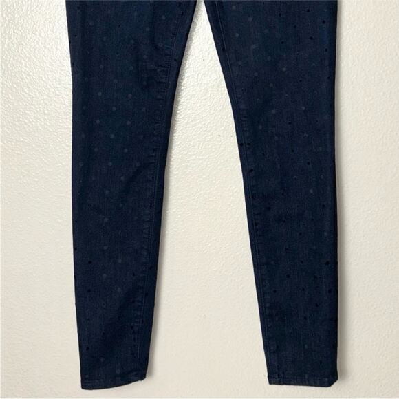 MADEWELL 9" High-Rise Skinny Jeans Flocked Dots Edition Women's 28 dark indigo - Picture 7 of 15
